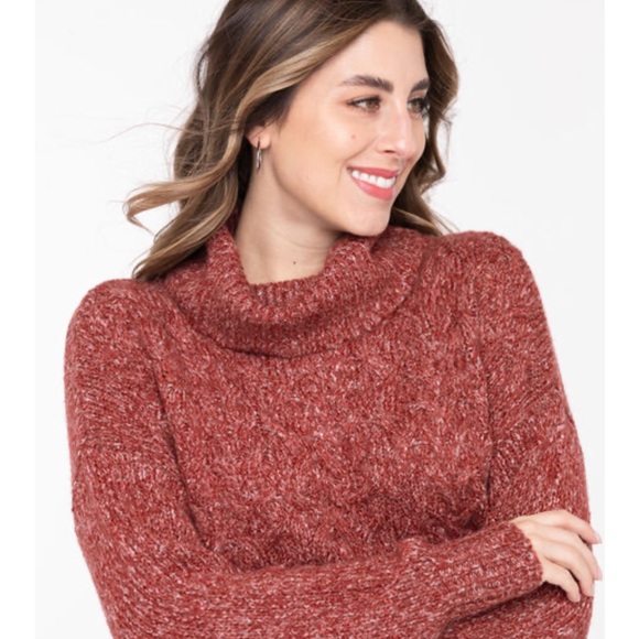 Ricki’s - Cable Knit Sweater - Chili Pepper Mix - Picture 3 of 5